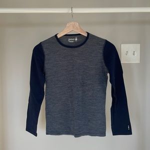 Smartwool Blue Long Sleeve Base Layer Top | Kid’s XL